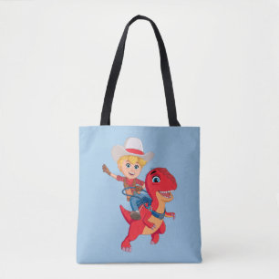 Jon and Blitz   Dino Ranch Tote Bag