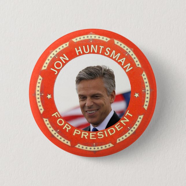 Jon Huntsman 2012 6 Cm Round Badge (Front)