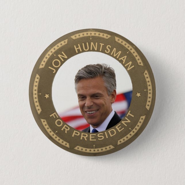 Jon Huntsman for President 6 Cm Round Badge (Front)
