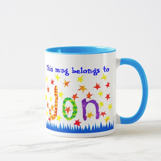 'Jon' Name-specific Ringer Mug (Right)
