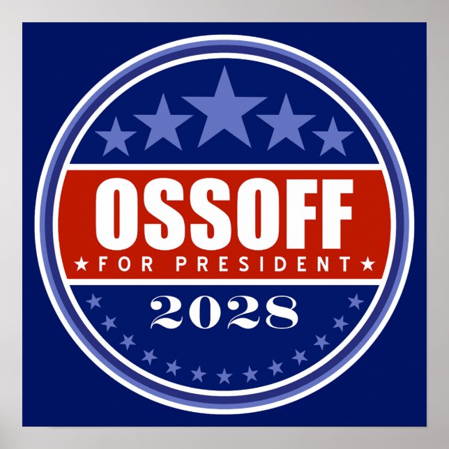 Jon Ossoff for President 2028 Poster (Front)