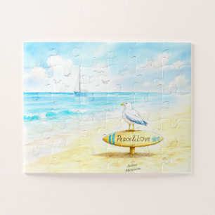 Jon Seagull - Peace & Love Jigsaw Puzzle