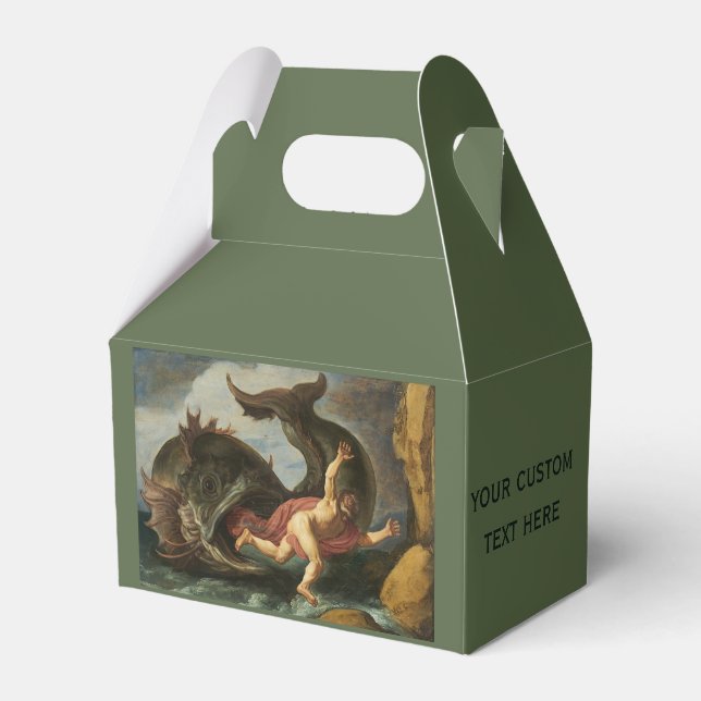 "Jonah and the Whale" custom favour box (Front Side)