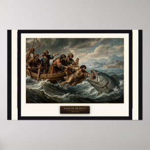 Jonah and the Whale — Da Vinci Style Poster