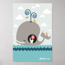 Jonah And The Whale Poster Bible Story Christian