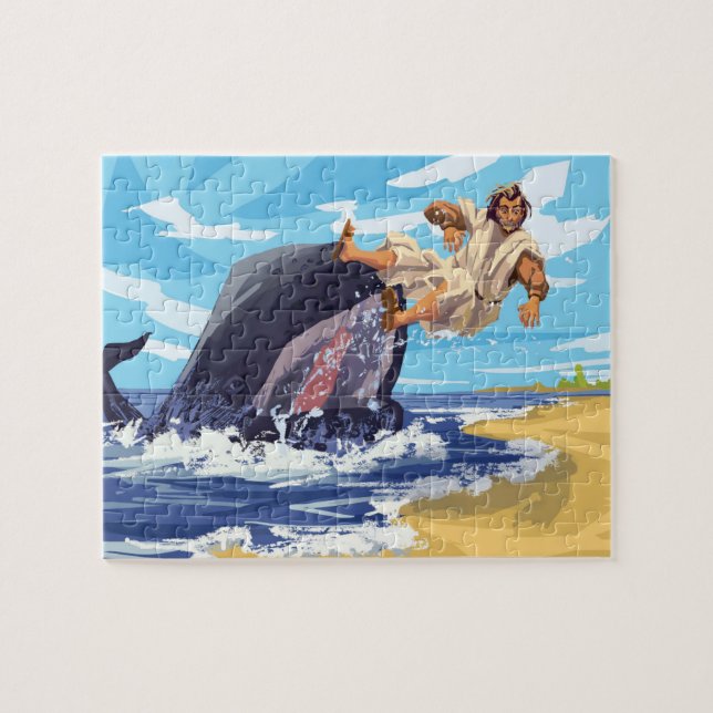 Jonah And The Whale Puzzle, Childrens Puzzle (Horizontal)