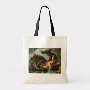 "Jonah and the Whale" tote bags