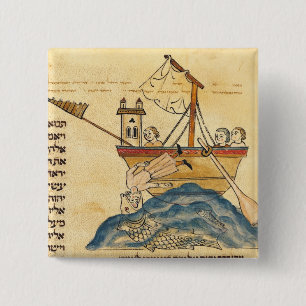 Jonah Eaten by the Whale 15 Cm Square Badge