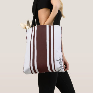 Jonah Minimalist Stripes Monogram Tote Bag