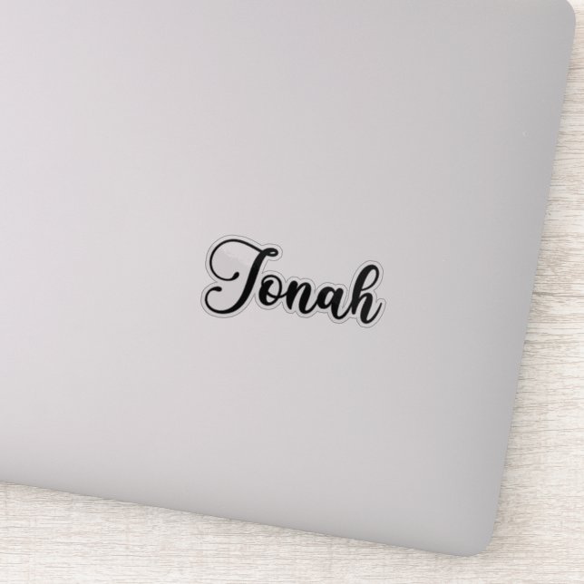 Jonah Name - Handwritten Calligraphy (Detail)