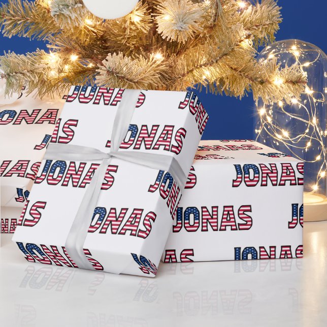 Jonas First Name USA US Gift Paper (Holidays)