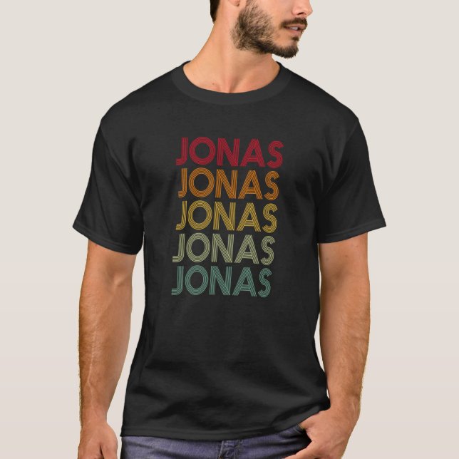 Jonas Retro Name Humour Nickname T-Shirt (Front)