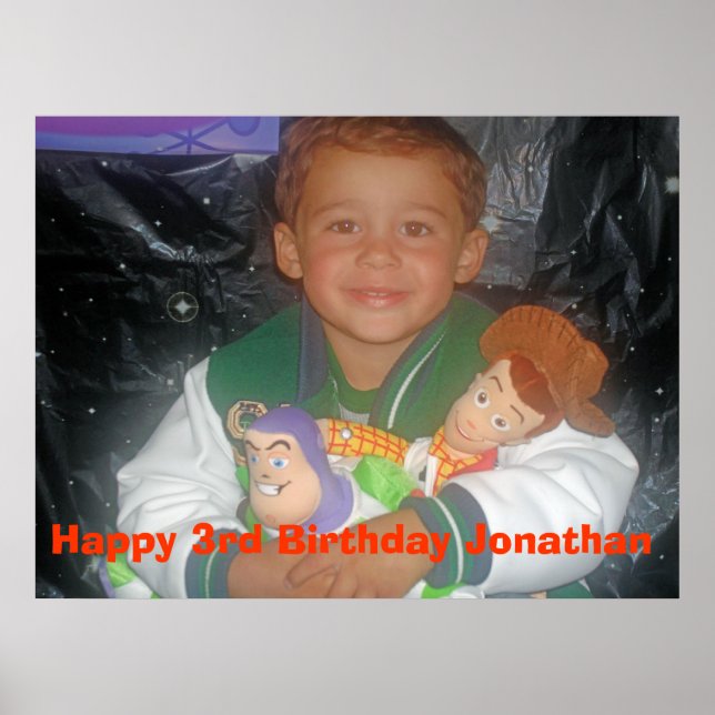 Jonathan 3rd bday Buzz Poster (Front)