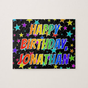 "JONATHAN" First Name, Fun "HAPPY BIRTHDAY" Jigsaw Puzzle