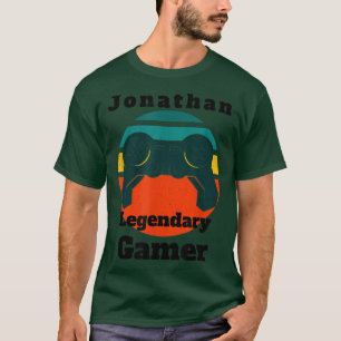 Jonathan Legendary Gamer Video Game Player Control T-Shirt