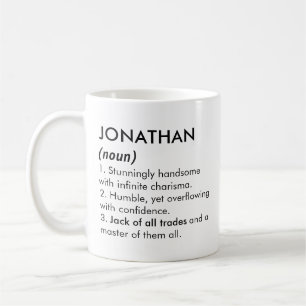 Jonathan name, Editable name, Custom name Coffee Mug