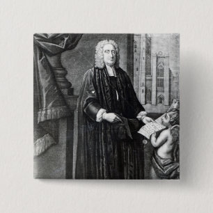 Jonathan Swift, engraved by Andrew Miller, 1743 15 Cm Square Badge