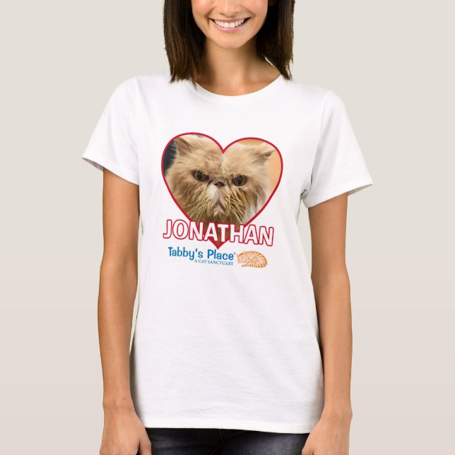 Jonathan - Women's Basic Crew Neck Tee, White T-Shirt (Front)
