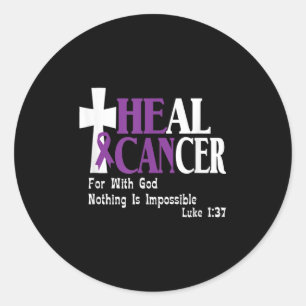 Jones Awareness Designs Pancreatic Cancer Survivor Classic Round Sticker