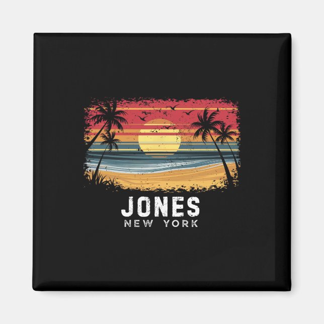 Jones Beach New York Surfboard Beach  Magnet (Front)