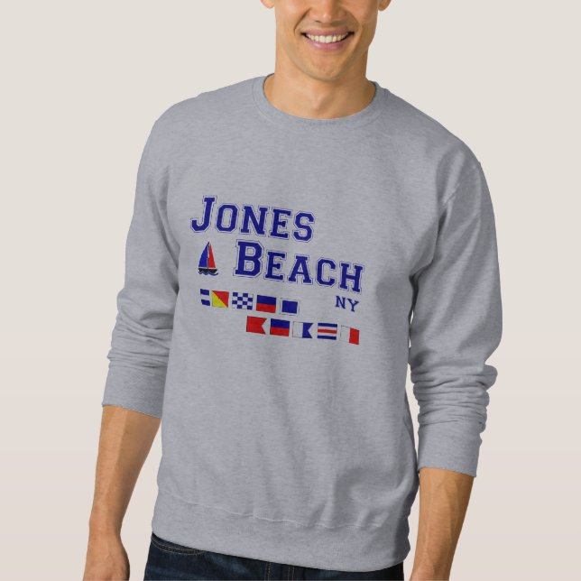 Jones Beach NY Signal Flags Sweatshirt (Front)