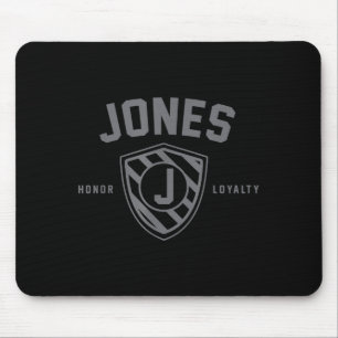 Jones Family Shield Shirt Last Name Crest Matching Mouse Pad