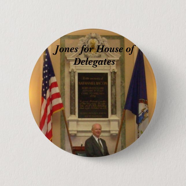 Jones for House of Delegates 6 Cm Round Badge (Front)