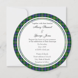 Jones Scottish Wedding Round Invitation