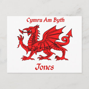Jones Welsh Dragon Postcard