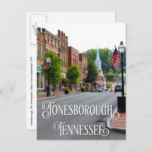 Jonesborough, Tennessee Main Street Postcard