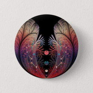 Jonglage Abstract Modern Fantasy Fractal Art 6 Cm Round Badge
