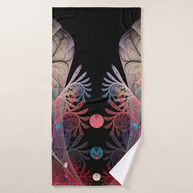 Jonglage Abstract Modern Fantasy Fractal Art Bath Towel (Bath Towel)