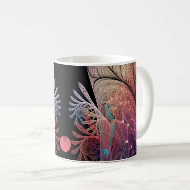 Jonglage Abstract Modern Fantasy Fractal Art Coffee Mug (Front Right)