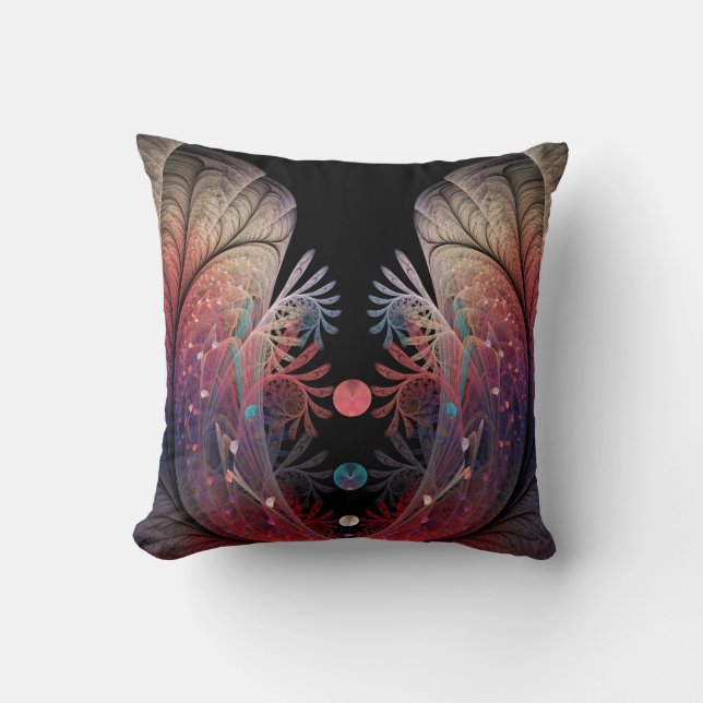 Jonglage Abstract Modern Fantasy Fractal Art Cushion (Front)