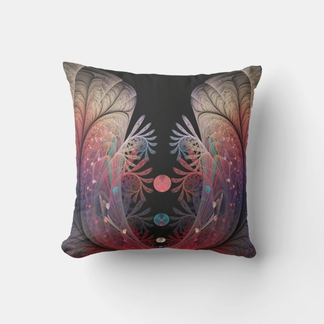 Jonglage Abstract Modern Fantasy Fractal Art Cushion (Front)