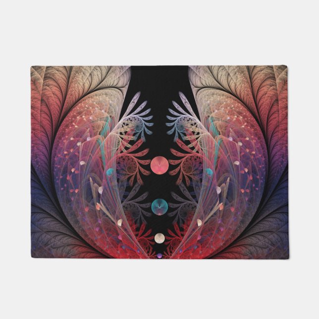 Jonglage Abstract Modern Fantasy Fractal Art Doormat (Front)