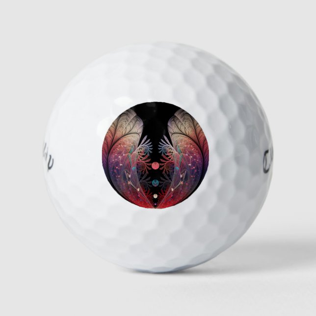 Jonglage Abstract Modern Fantasy Fractal Art Golf Balls (Front)