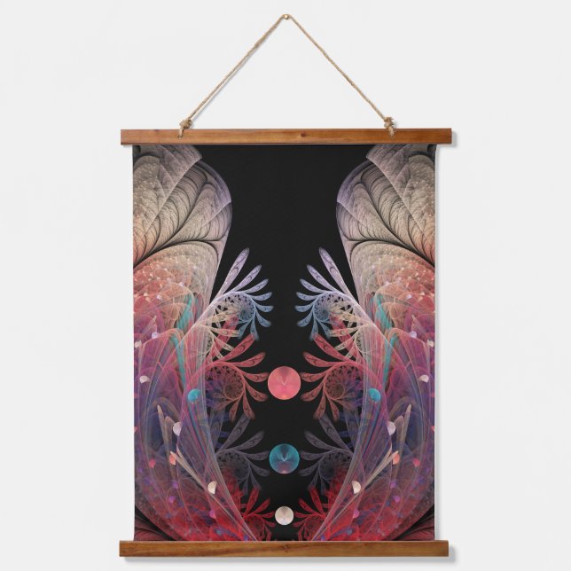 Jonglage Abstract Modern Fantasy Fractal Art Hanging Tapestry (Front)