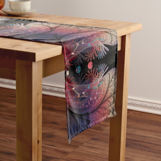 Jonglage Abstract Modern Fantasy Fractal Art Long Table Runner (In Situ)