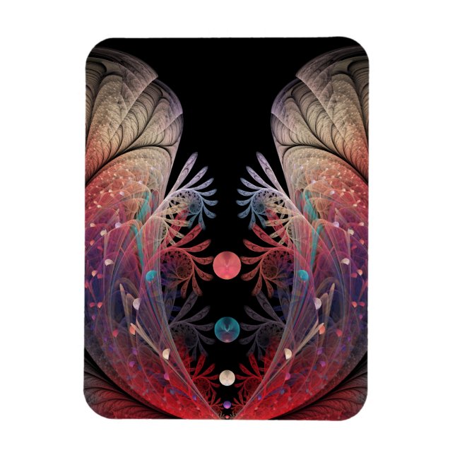 Jonglage Abstract Modern Fantasy Fractal Art Magnet (Vertical)