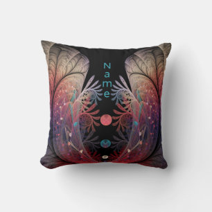 Jonglage Abstract Modern Fantasy Fractal Art Name Cushion
