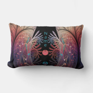 Jonglage Abstract Modern Fantasy Fractal Art Name Lumbar Cushion