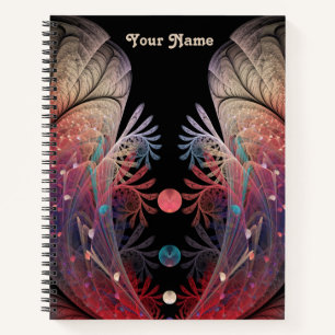 Jonglage Abstract Modern Fantasy Fractal Art Name Notebook