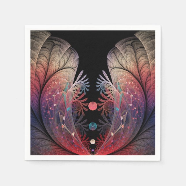 Jonglage Abstract Modern Fantasy Fractal Art Napkin (Front)