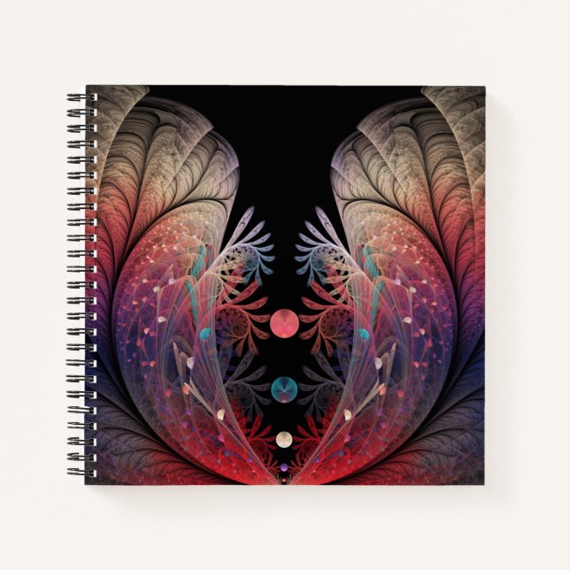 Jonglage Abstract Modern Fantasy Fractal Art Notebook (Front)