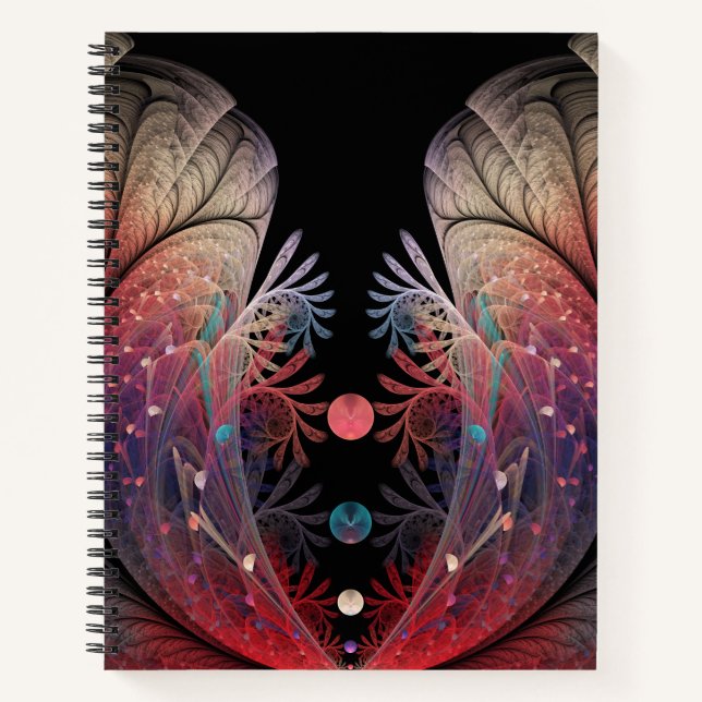 Jonglage Abstract Modern Fantasy Fractal Art Notebook (Front)