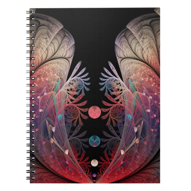 Jonglage Abstract Modern Fantasy Fractal Art Notebook (Front)