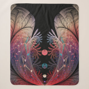 Jonglage Abstract Modern Fantasy Fractal Art Sherpa Blanket