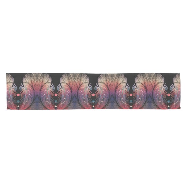 Jonglage Abstract Modern Fantasy Fractal Art Short Table Runner (Horizontal)