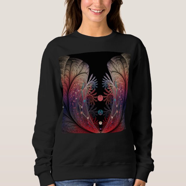 Jonglage Abstract Modern Fantasy Fractal Art Sweatshirt (Front)